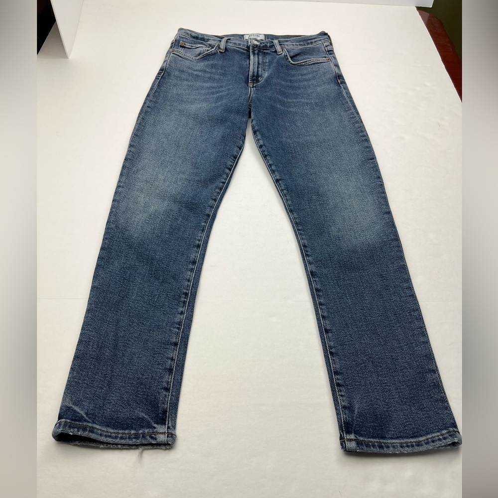 Agolde Toni Mid Rise Straight Ankle Womens Size 26 Blue Denim Jean Five Pockets